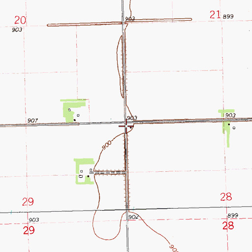 Topographic Map of Berlin Town Hall, ND