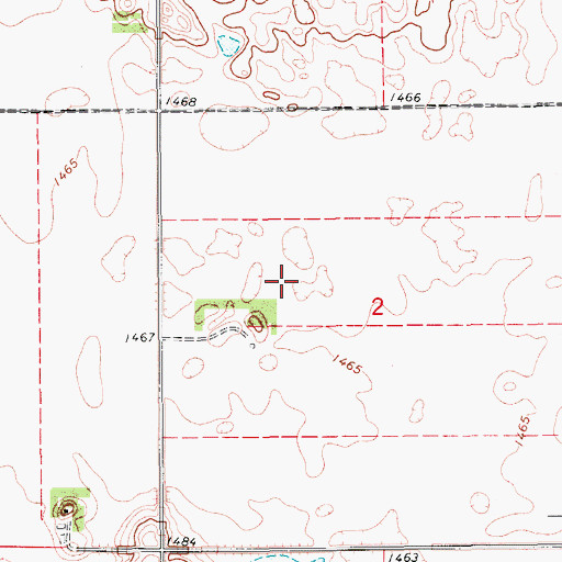 Topographic Map of Wasa (historical), ND