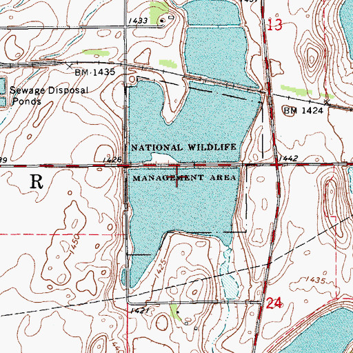 Topographic Map of Dry Lake (historical), ND