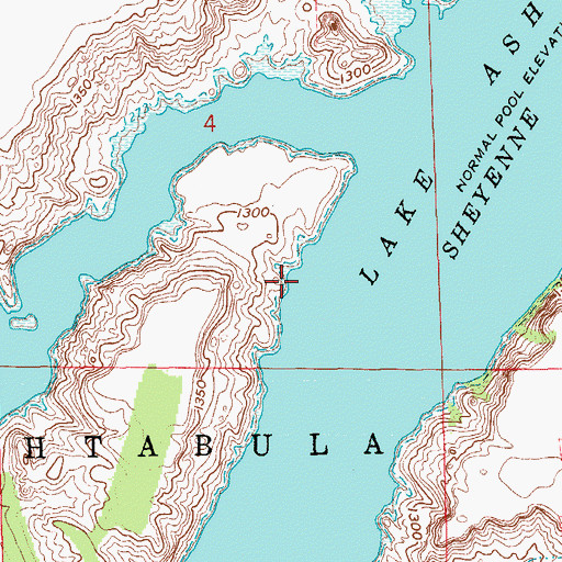 Topographic Map of Ashtabula (historical), ND