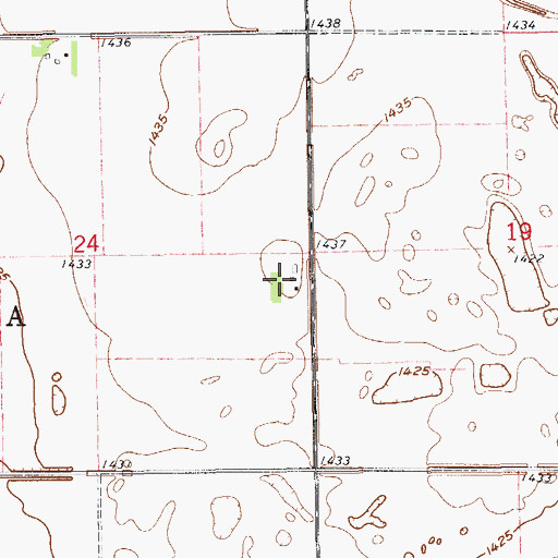 Topographic Map of Booth (historical), ND