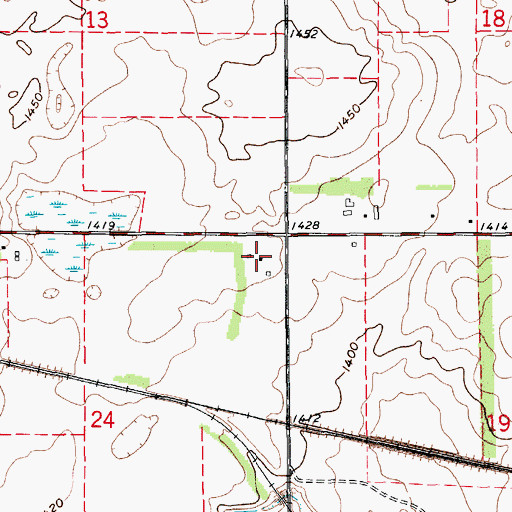 Topographic Map of Hobart Town Hall, ND