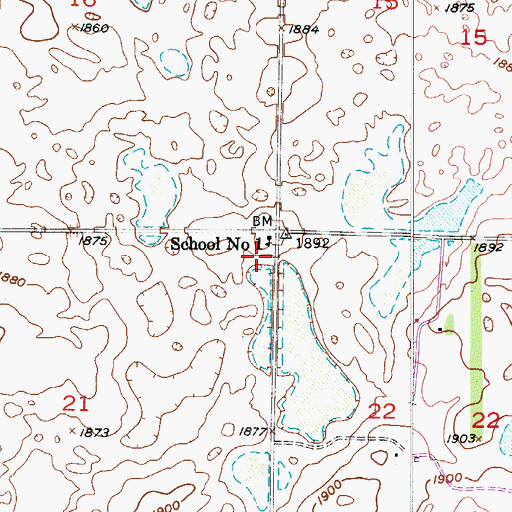Topographic Map of Sinclair Town Hall, ND