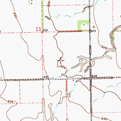 Topographic Map of Kensington (historical), ND
