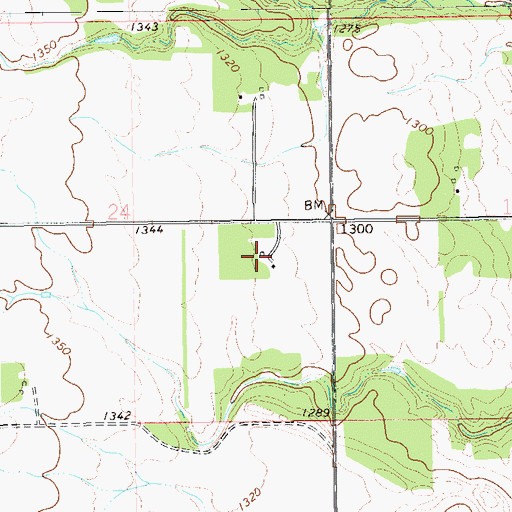 Topographic Map of Silvista (historical), ND