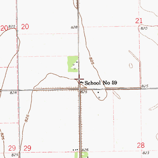 Topographic Map of Martin Town Hall, ND