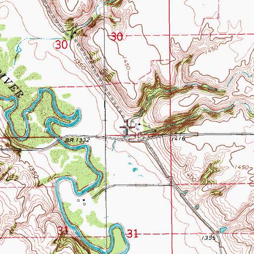 Topographic Map of Lee (historical), ND