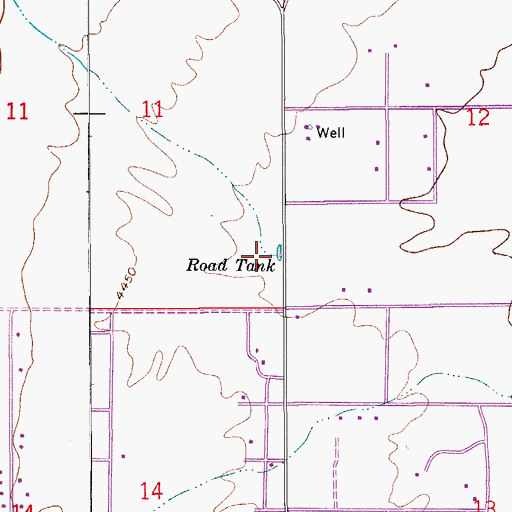 Topographic Map of Road Tank, AZ