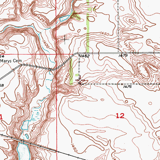 Topographic Map of Crosier (historical), ND