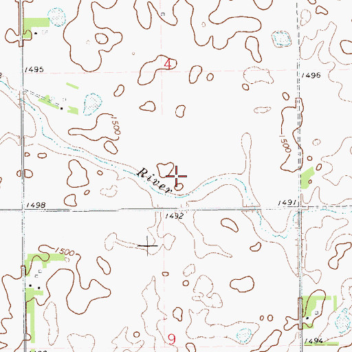 Topographic Map of Adler (historical), ND