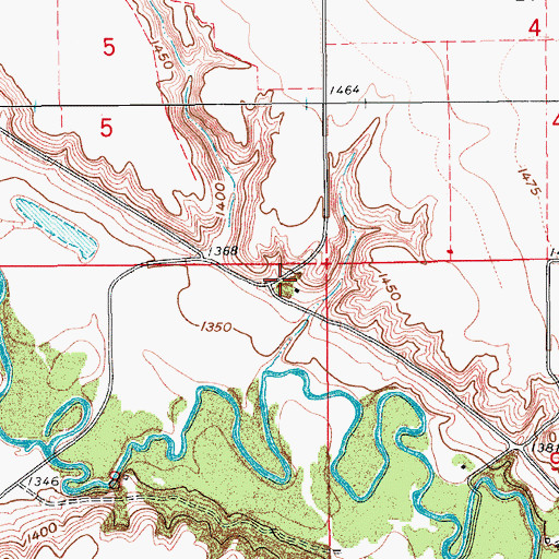Topographic Map of Nesheim Town Hall, ND