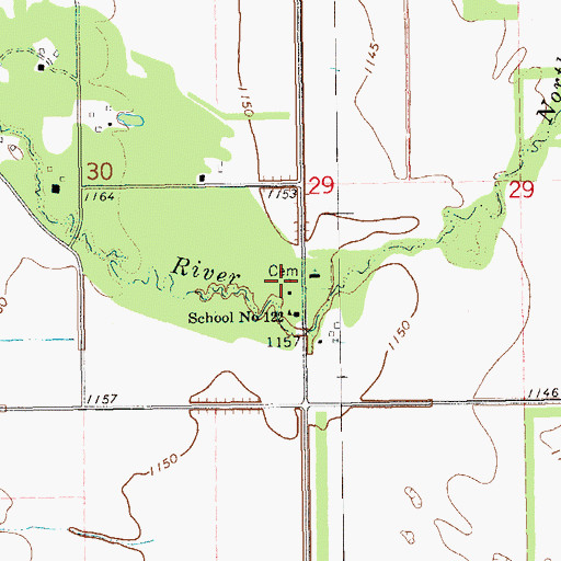 Topographic Map of Pilot (historical), ND