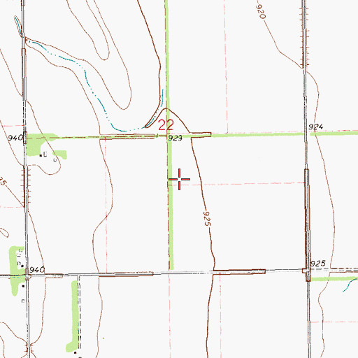 Topographic Map of Strabane (historical), ND