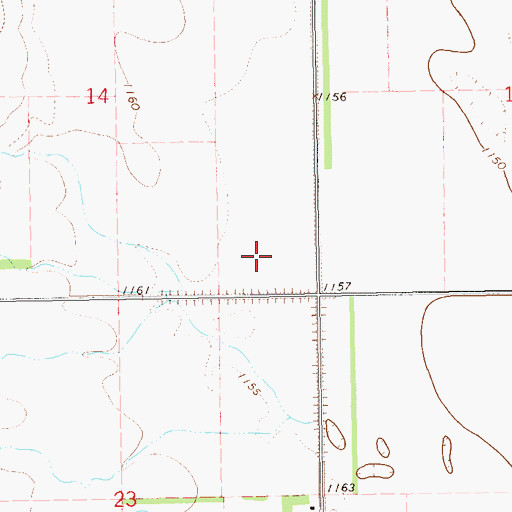Topographic Map of Belleville (historical), ND