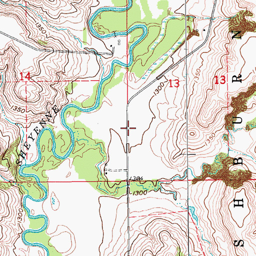 Topographic Map of Mardell (historical), ND