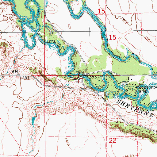 Topographic Map of Sverdrup Town Hall, ND
