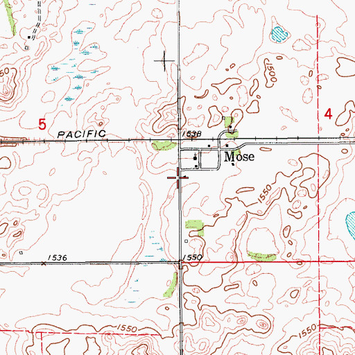Topographic Map of Bryan Town Hall, ND