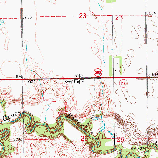 Topographic Map of Enger Town Hall, ND