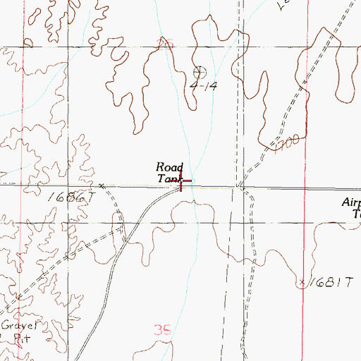 Topographic Map of Road Tank, AZ