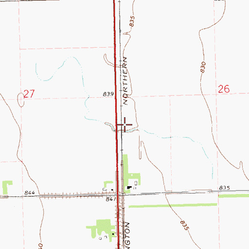 Topographic Map of Dimock (historical), ND
