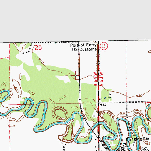 Topographic Map of Ottention (historical), ND