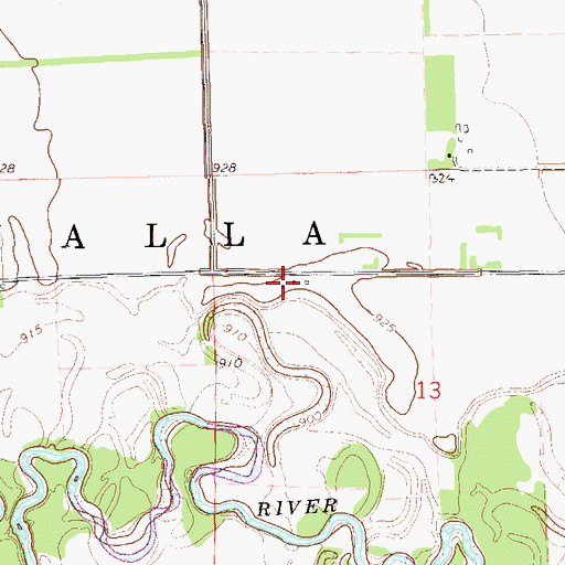 Topographic Map of Ernest (historical), ND