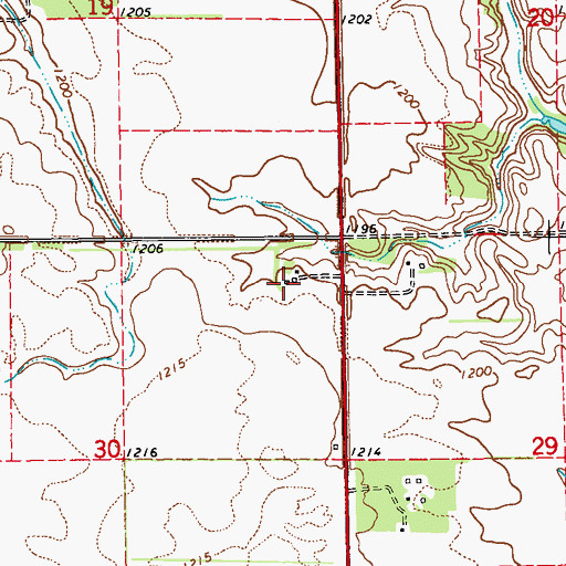 Topographic Map of La Moure Town Hall, ND