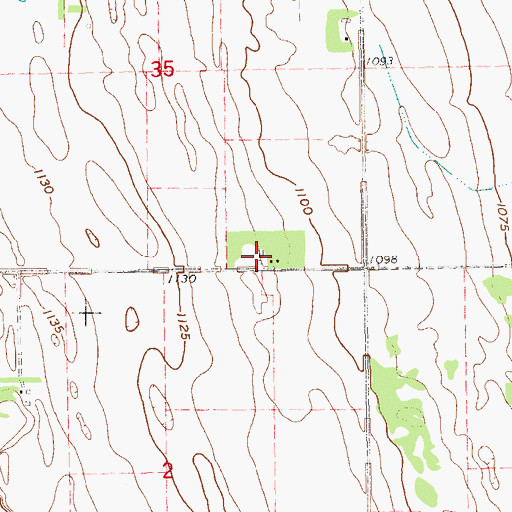 Topographic Map of Pleasant Grove Farm, ND