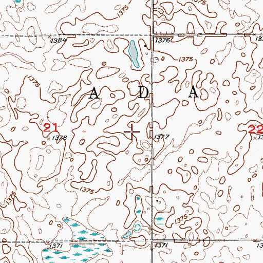 Topographic Map of Weston (historical), ND
