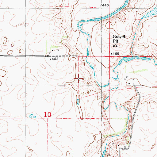 Topographic Map of Keystone (historical), ND