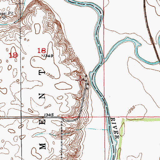 Topographic Map of Clement Town Hall, ND