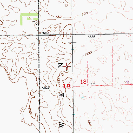 Topographic Map of Millsburg (historical), ND