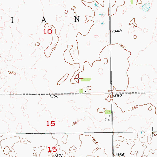 Topographic Map of Vivian (historical), ND