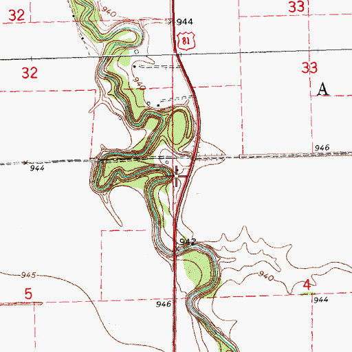 Topographic Map of Kongsberg (historical), ND