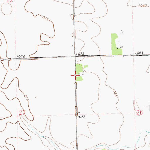 Topographic Map of Greendale Town Hall, ND