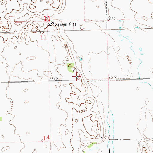 Topographic Map of Elma Town Hall, ND