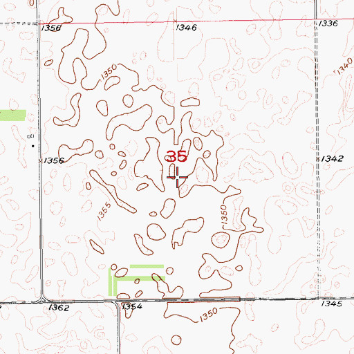 Topographic Map of Brockway (historical), ND