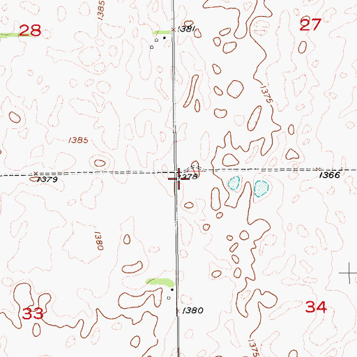 Topographic Map of Penequa (historical), ND