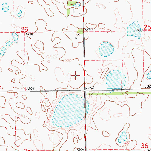 Topographic Map of Moore (historical), ND