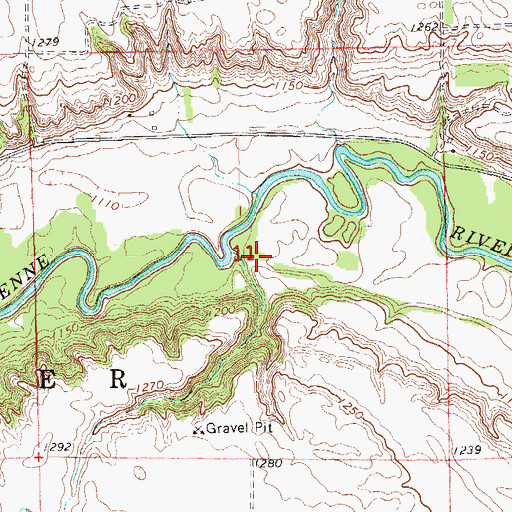 Topographic Map of Wisner (historical), ND