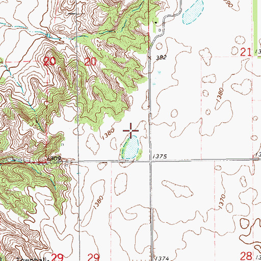Topographic Map of Mullen (historical), ND