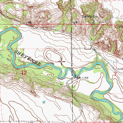 Topographic Map of Standing Rock (historical), ND