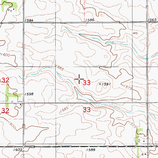Topographic Map of Saint George (historical), ND
