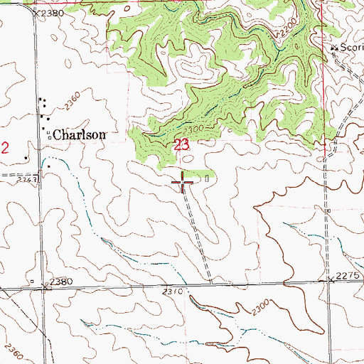 Topographic Map of L Hagen Ranch, ND