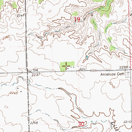 Topographic Map of O and C Froholm Ranch, ND
