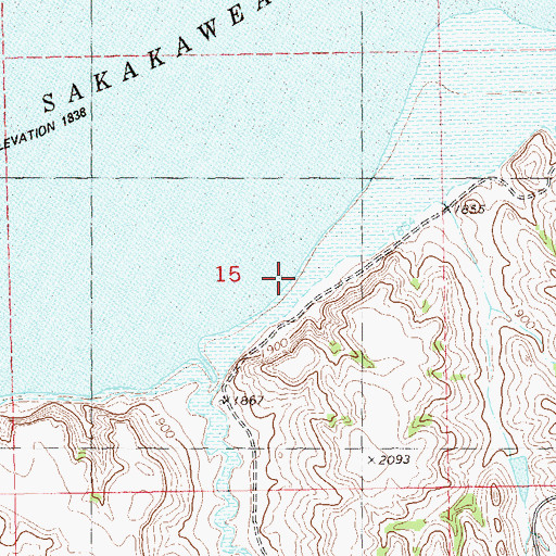 Topographic Map of Wild Cow Bay, ND