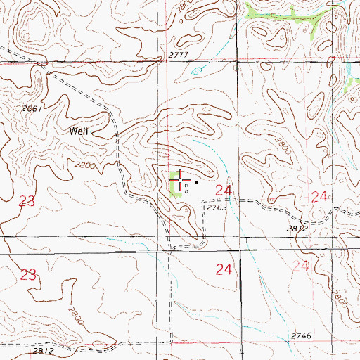 Topographic Map of Underwood Ranch, ND