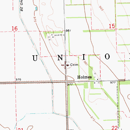 Topographic Map of Stjordalen Cemetery, ND
