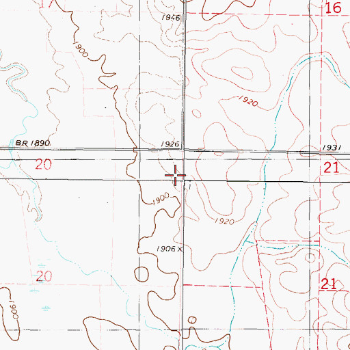 Topographic Map of Altamont Moraine, ND