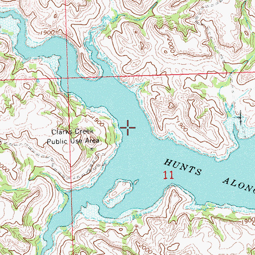 Topographic Map of Clarks Creek, ND